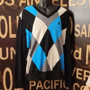 Men's Express Argyle V-Neck Sweater